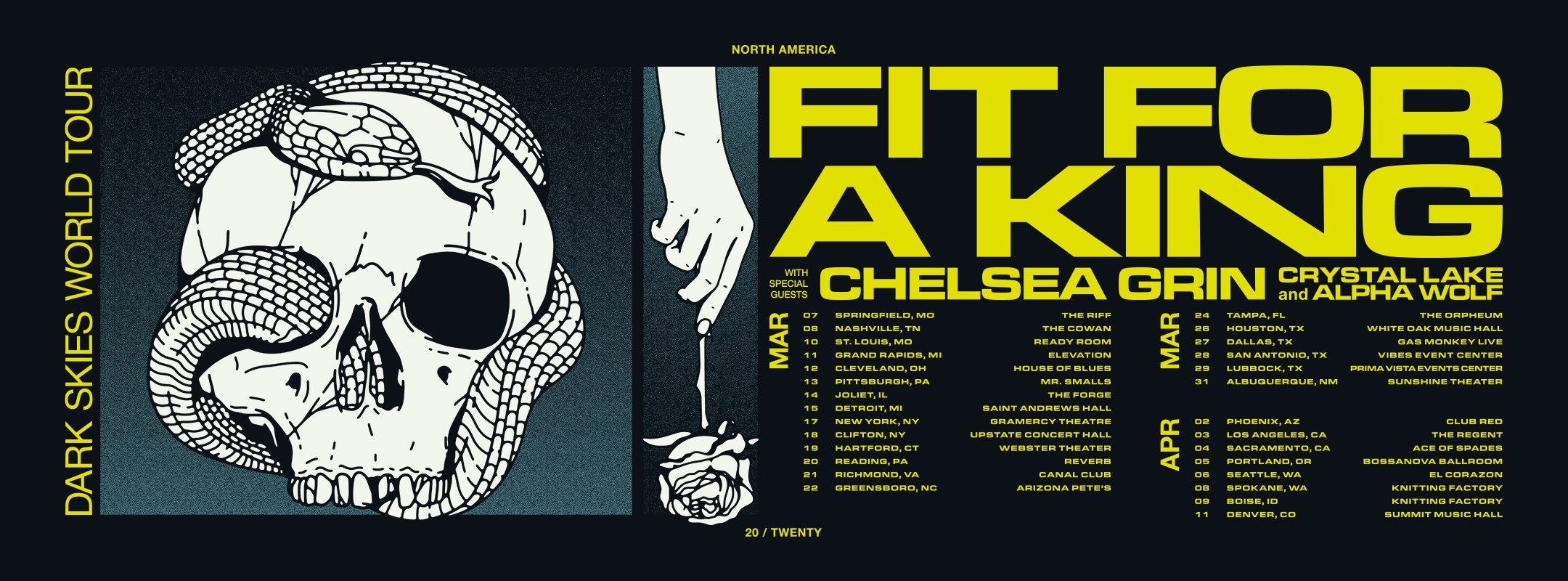 CRYSTAL KING 　　コンサートパンフレット Fit For A King Announces Spring 2020 Tour Featuring Chelsea Grin