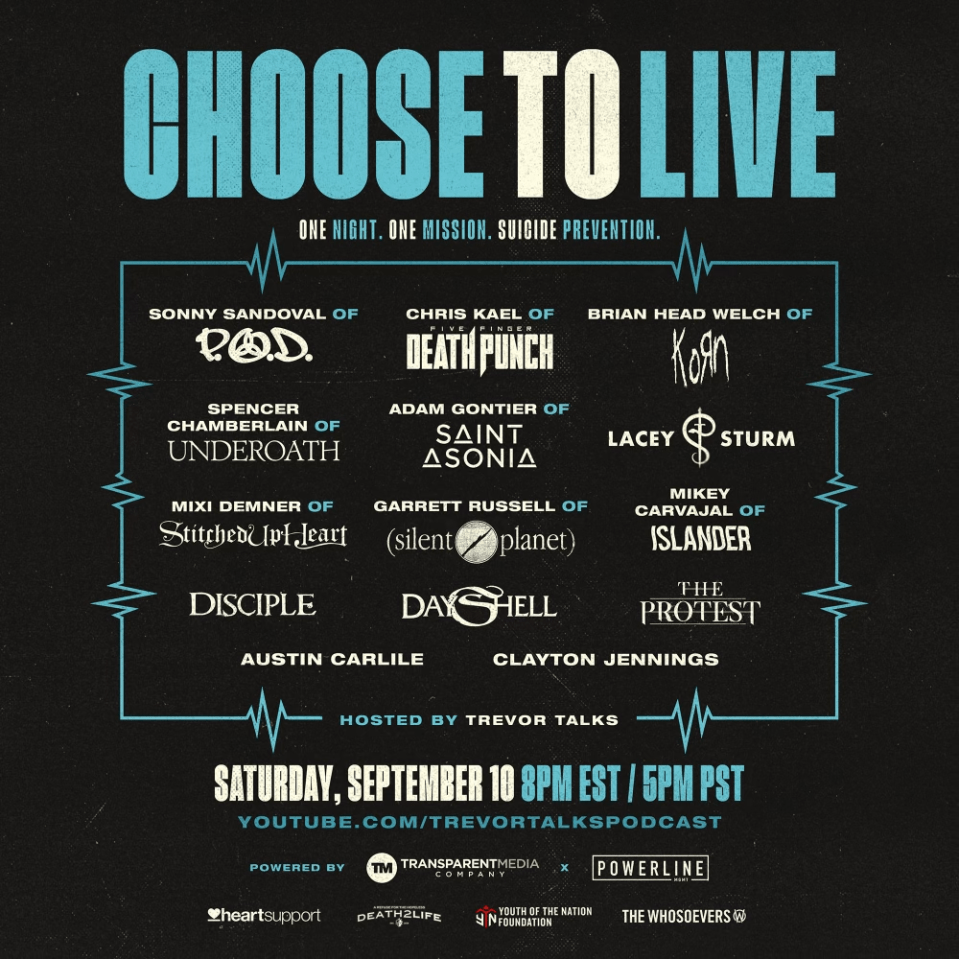 Choose to Live 2022 suicide prevention livestream lineup